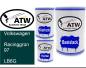 Preview: Volkswagen, Racinggrün 97, LB6G: 500ml Lackdose + 500ml Klarlack + 250ml Härter - Set, von ATW Autoteile West.